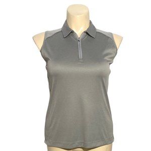 Slazenger GOLF L Top Athletic Golf Shirt Tech Polo Style Zip Neck Polyester